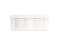 KOHLER K-81025-BPW-KCD Constellation 60" Wall-Mount Basin Lavatory System With Backsplash - Designer White