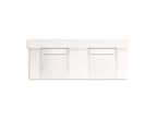 KOHLER K-81025-BPW-KCD Constellation 60" Wall-Mount Basin Lavatory System With Backsplash - Designer White