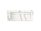 KOHLER K-81027-BSS-KEB Constellation 60" Wall-Mount Trough Lavatory System With Backsplash - Et Bianco Cal