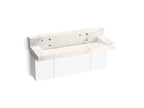 KOHLER K-81027-BPW-KEG Constellation 60" Wall-Mount Trough Lavatory System With Backsplash - Et Cal Gold