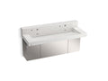 KOHLER K-81027-BSS-KEP Constellation 60" Wall-Mount Trough Lavatory System With Backsplash - Pearl Jasmine