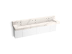 KOHLER K-81028-BPW-KEG Constellation 90" Wall-Mount Trough Lavatory System With Backsplash - Et Cal Gold