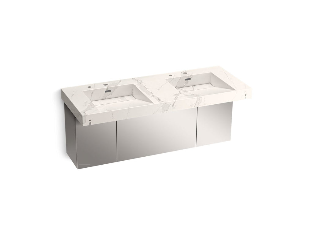 KOHLER K-81030-BSS-KEG Constellation 60" Wall-Mount Basin Lavatory System - Et Cal Gold