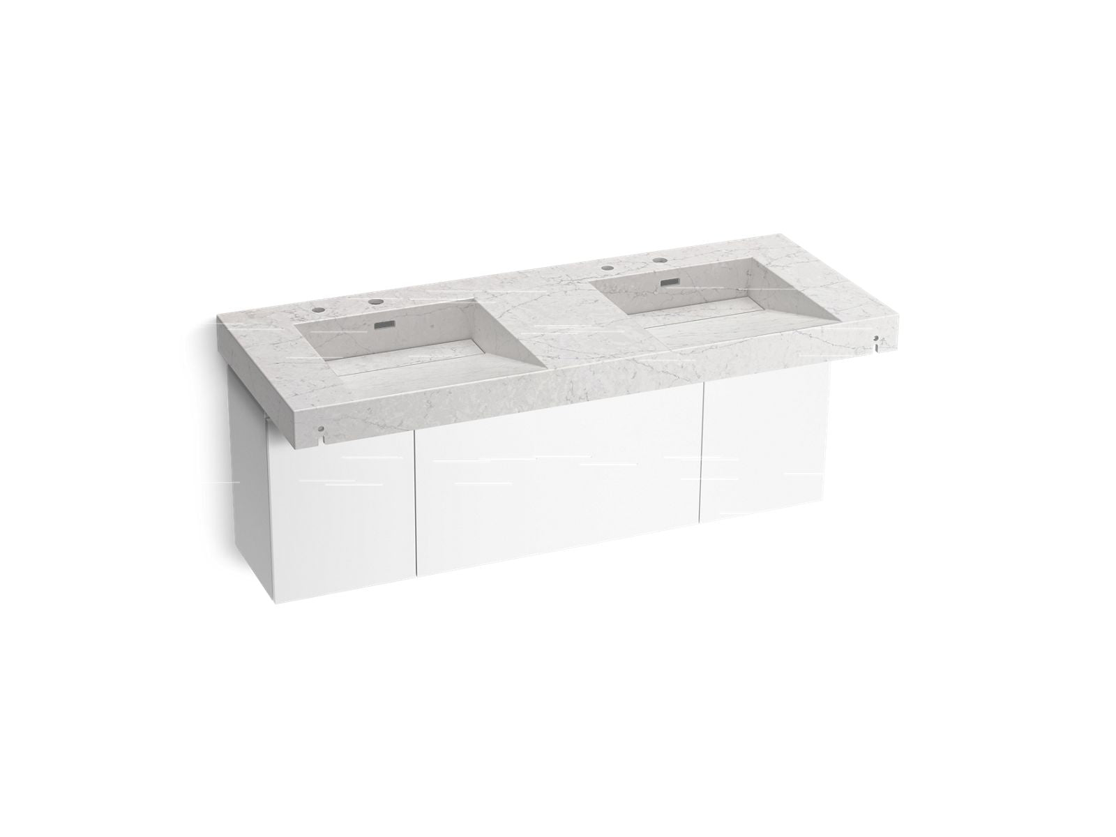 KOHLER K-81030-BPW-KEP Constellation 60" Wall-Mount Basin Lavatory System - Pearl Jasmine