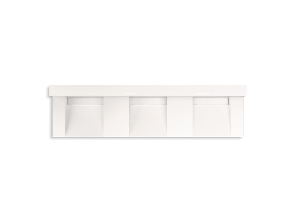 KOHLER K-81026-BSS-KCD Constellation 90" Wall-Mount Basin Lavatory System With Backsplash - Designer White