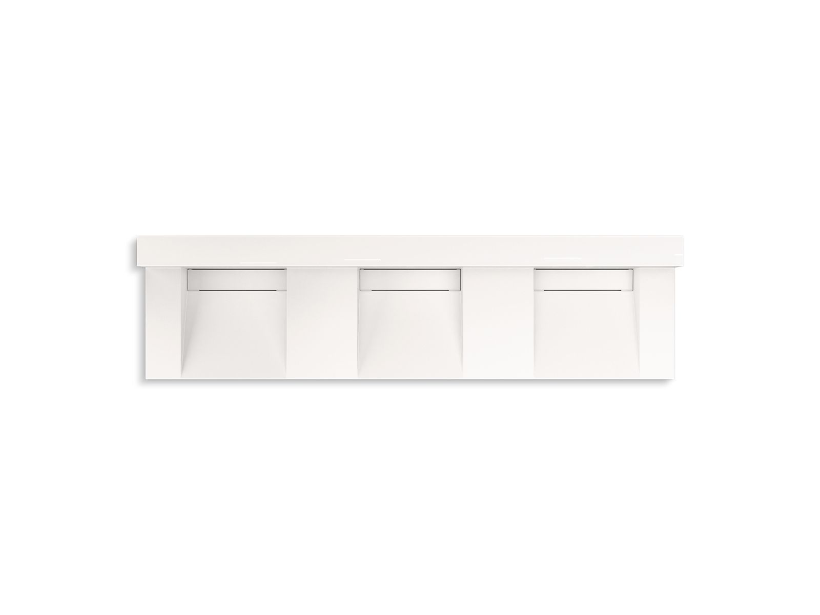 KOHLER K-81026-BSS-KCD Constellation 90" Wall-Mount Basin Lavatory System With Backsplash - Designer White