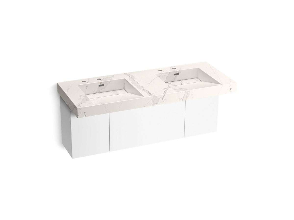 KOHLER K-81030-BPW-KEG Constellation 60" Wall-Mount Basin Lavatory System - Et Cal Gold