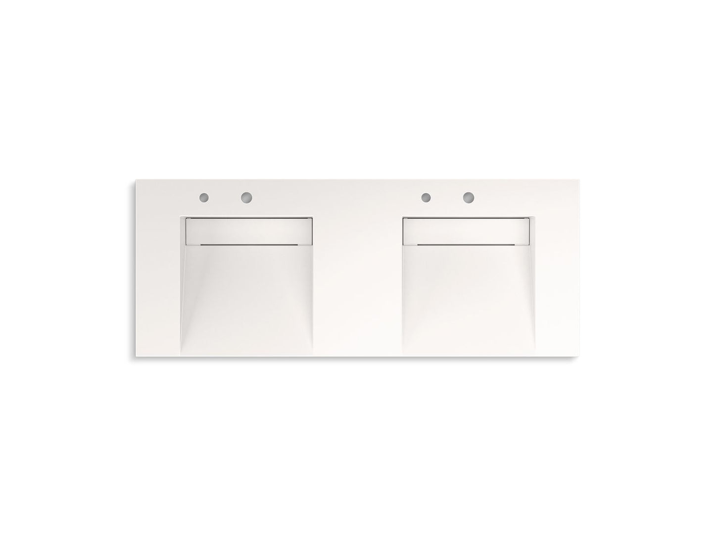 KOHLER K-81030-BSS-KCD Constellation 60" Wall-Mount Basin Lavatory System In Designer White