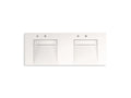 KOHLER K-81030-BSS-KCD Constellation 60" Wall-Mount Basin Lavatory System - Designer White