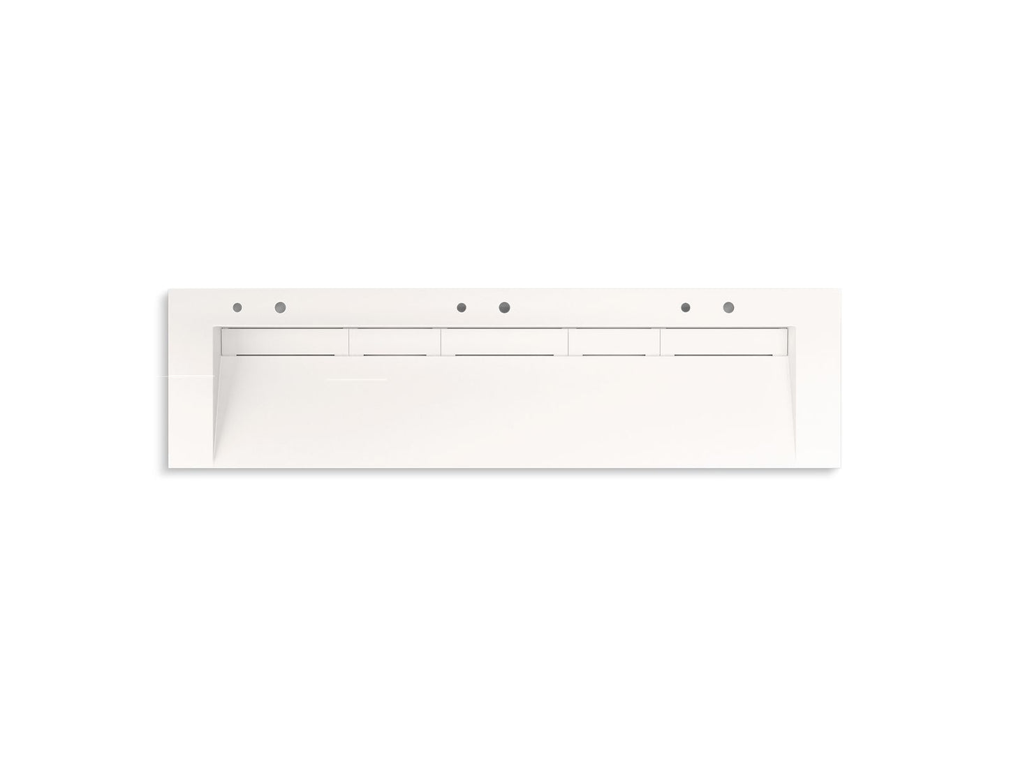 KOHLER K-81033-BSS-KCD Constellation 90" Wall-Mount Trough Lavatory System In Designer White