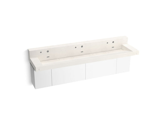 KOHLER K-81028-BPW-KCR Constellation 90" Wall-Mount Trough Lavatory System With Backsplash In Arrow Root