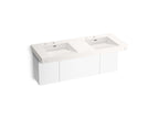 KOHLER K-81030-BPW-KCD Constellation 60" Wall-Mount Basin Lavatory System - Designer White