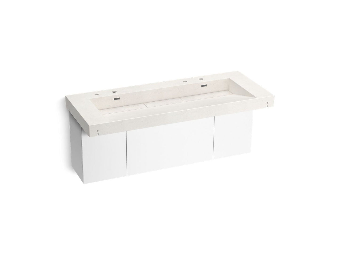 KOHLER K-81032-BPW-KCR Constellation 60" Wall-Mount Trough Lavatory System In Arrow Root