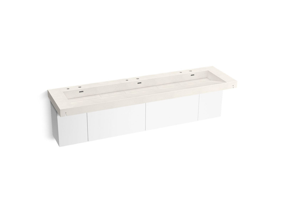 KOHLER K-81033-BPW-KCR Constellation 90" Wall-Mount Trough Lavatory System - Arrow Root
