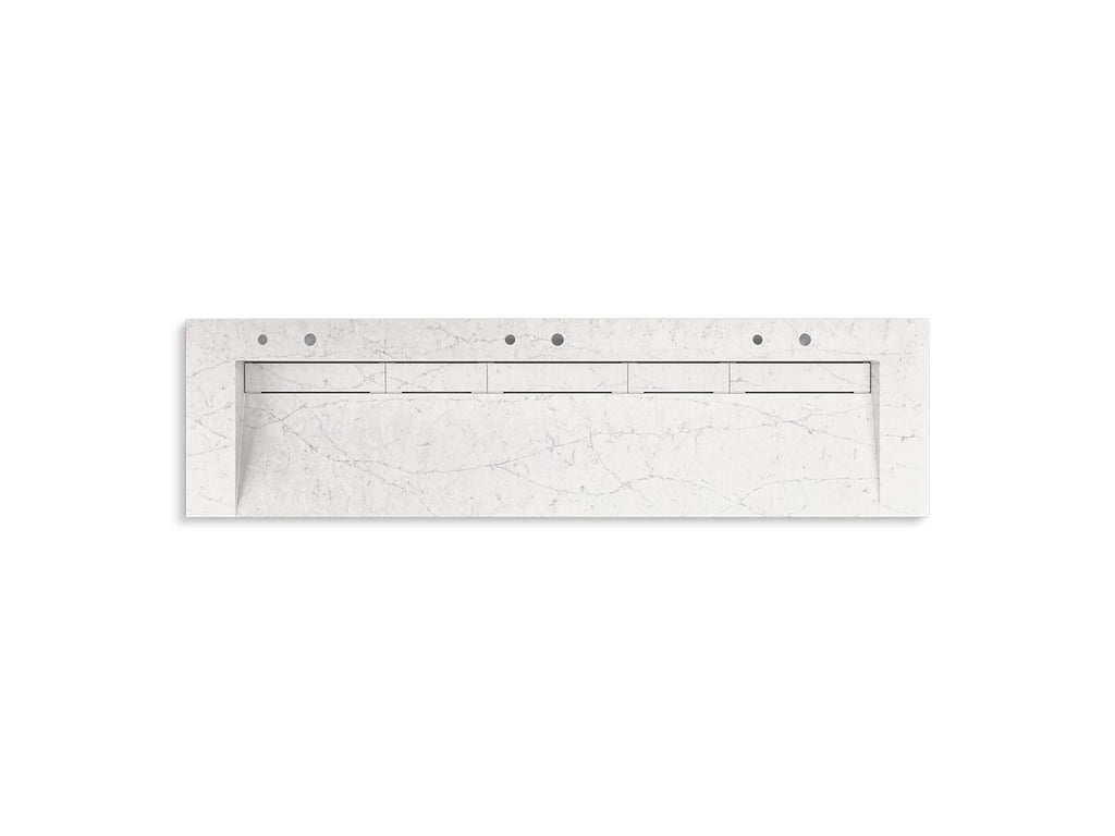 KOHLER K-81033-BSS-KEP Constellation 90" Wall-Mount Trough Lavatory System - Pearl Jasmine