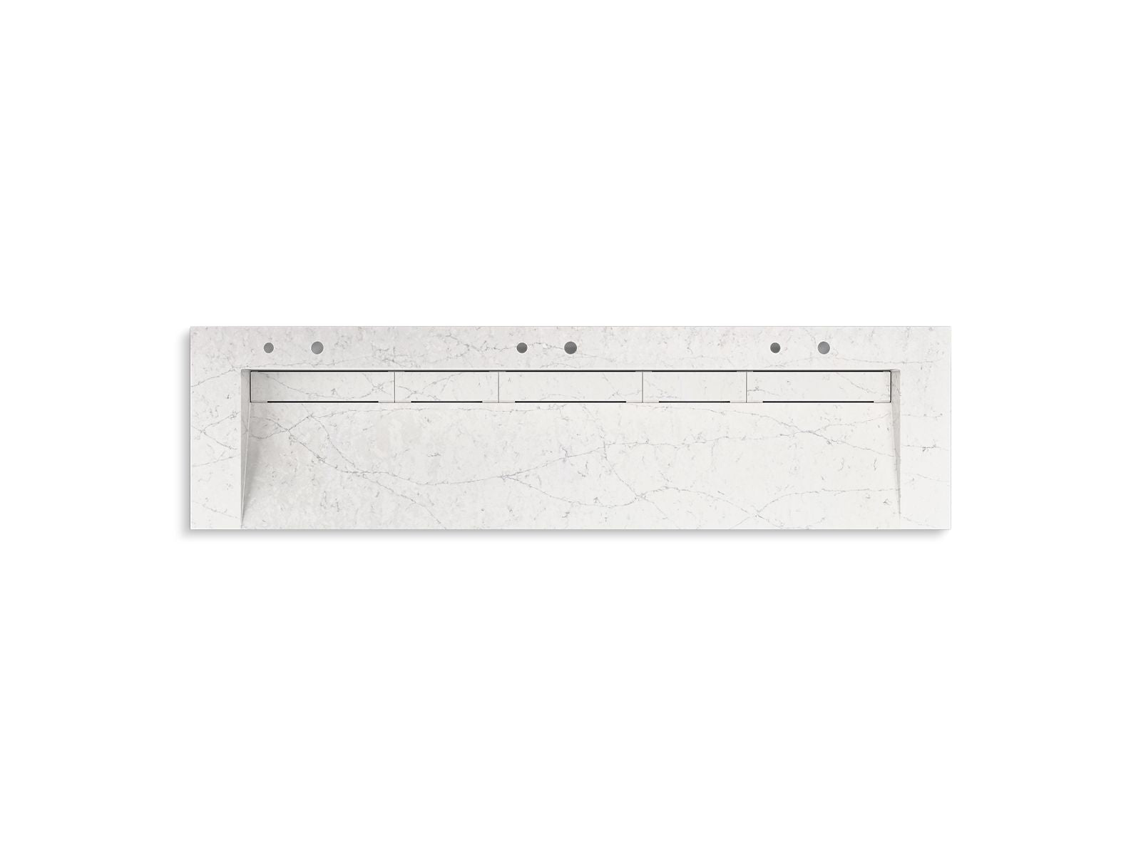 KOHLER K-81033-BSS-KEP Constellation 90" Wall-Mount Trough Lavatory System - Pearl Jasmine