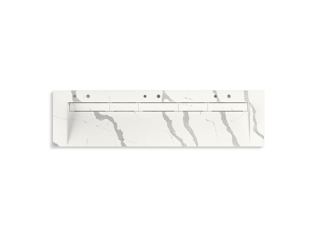 KOHLER K-81033-BSS-KEB Constellation 90" Wall-Mount Trough Lavatory System - Et Bianco Cal