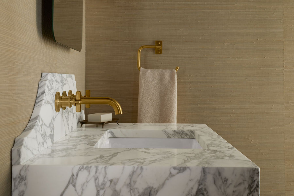 KOHLER K-T35909-3-2MB Castia By Studio Mcgee Wall-Mount Bathroom Sink Faucet Trim, 1.2 Gpm - Vibrant Brushed Moderne Brass