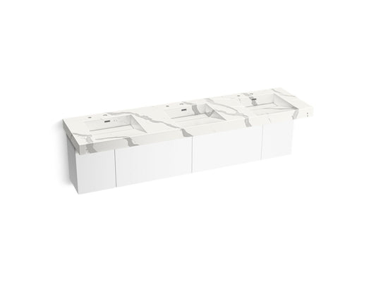 KOHLER K-81031-BPW-KEB Constellation 90" wall-mount basin lavatory system - Et Bianco Cal