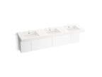 KOHLER K-81031-BPW-KCD Constellation 90" Wall-Mount Basin Lavatory System - Designer White