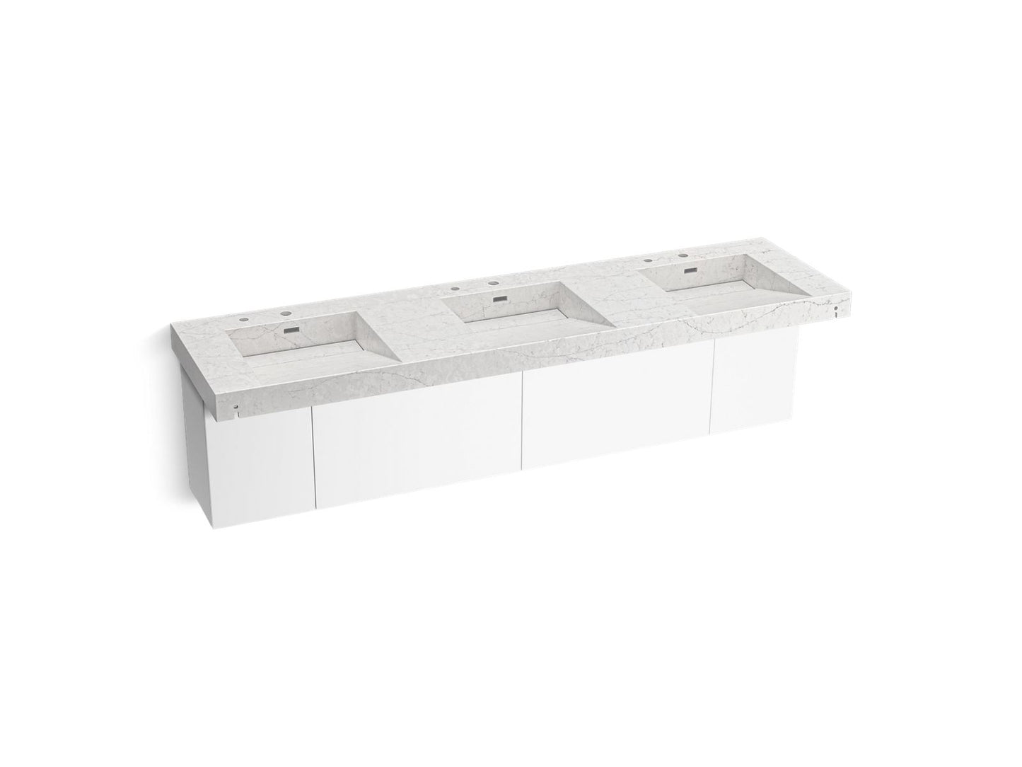 KOHLER K-81031-BPW-KEP Constellation 90" Wall-Mount Basin Lavatory System In Pearl Jasmine