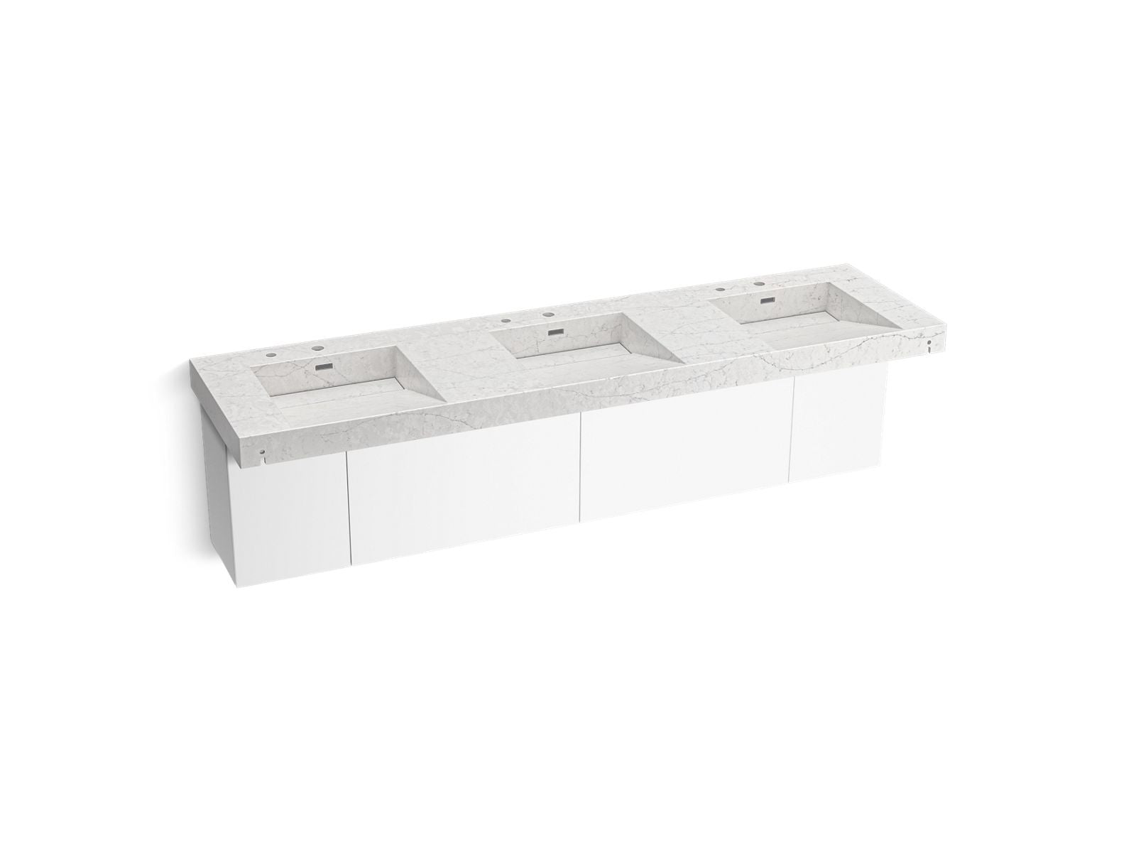 KOHLER K-81031-BPW-KEP Constellation 90" Wall-Mount Basin Lavatory System - Pearl Jasmine