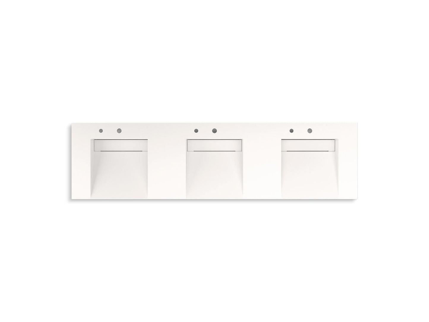 KOHLER K-81031-BSS-KCD Constellation 90" Wall-Mount Basin Lavatory System In Designer White