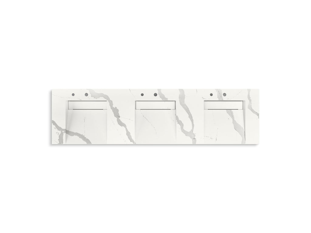 KOHLER K-81031-BSS-KEB Constellation 90" Wall-Mount Basin Lavatory System - Et Bianco Cal
