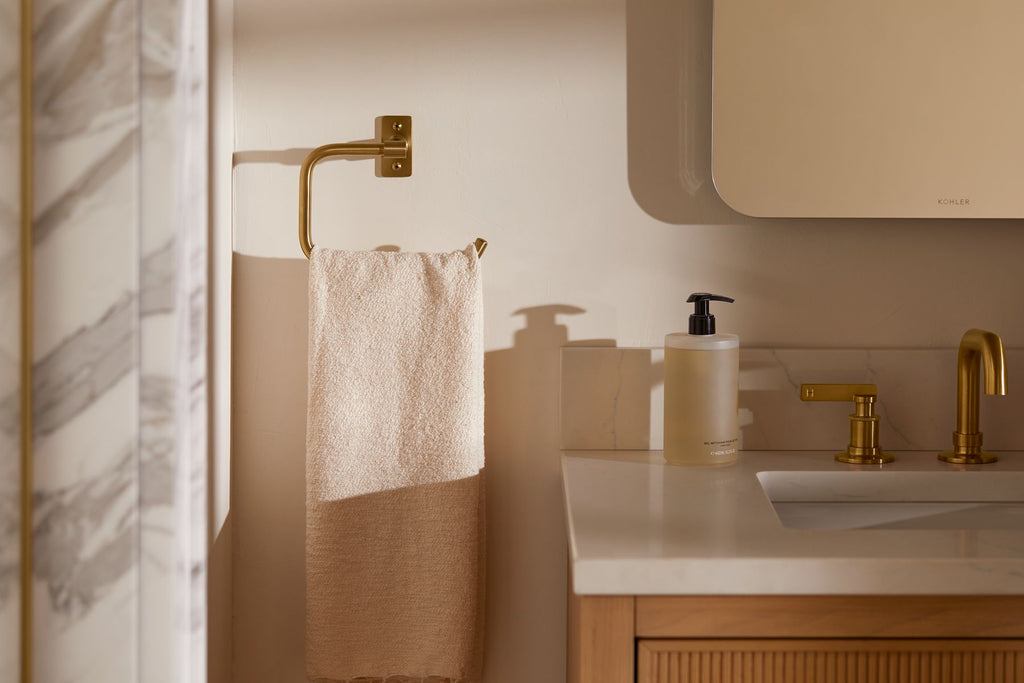 KOHLER K-35928-BL Castia By Studio Mcgee Towel Ring - Matte Black