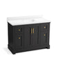 KOHLER K-29262-BD1-DWG Charlemont 48" Bathroom Vanity Cabinet With Sink And Quartz Top In Ferrous Grey