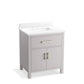 KOHLER K-40638-BD1-AGA Kresla 30" Bathroom Vanity Cabinet With Sink And Quartz Top In Atmos Grey