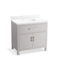 KOHLER K-40639-BD1-AGA Kresla 36" Bathroom Vanity Cabinet With Sink And Quartz Top In Atmos Grey