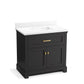 KOHLER K-29261-BD1-DWG Charlemont 36" Bathroom Vanity Cabinet With Sink And Quartz Top In Ferrous Grey