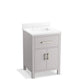 KOHLER K-40637-BD1-AGA Kresla 24" Bathroom Vanity Cabinet With Sink And Quartz Top In Atmos Grey