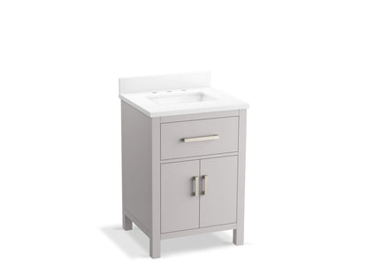 KOHLER Kresla 24" bathroom vanity cabinet with sink and quartz top - Atmos Grey, K-40637-BD1-AGA