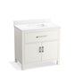 KOHLER K-40639-BD1-0 Kresla 36" Bathroom Vanity Cabinet With Sink And Quartz Top In White