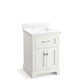 KOHLER K-29259-BD1-0 Charlemont 24" Bathroom Vanity Cabinet With Sink And Quartz Top In White