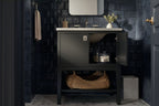 KOHLER K-35024-DWG Seagrove By Studio Mcgee 24" Bathroom Vanity Cabinet With Sink And Quartz Top - Ferrous Grey