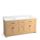 KOHLER K-29264-BD1-WEK Charlemont 72" Bathroom Vanity Cabinet With Sinks And Quartz Top In Light Oak