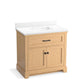 KOHLER K-29261-BD1-WEK Charlemont 36" Bathroom Vanity Cabinet With Sink And Quartz Top In Light Oak