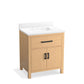 KOHLER K-40638-BD1-WEK Kresla 30" Bathroom Vanity Cabinet With Sink And Quartz Top In Light Oak