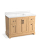 KOHLER K-29262-BD1-WEK Charlemont 48" Bathroom Vanity Cabinet With Sink And Quartz Top In Light Oak