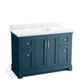 KOHLER K-29262-BD1-TDB Charlemont 48" Bathroom Vanity Cabinet With Sink And Quartz Top In Tidal Blue