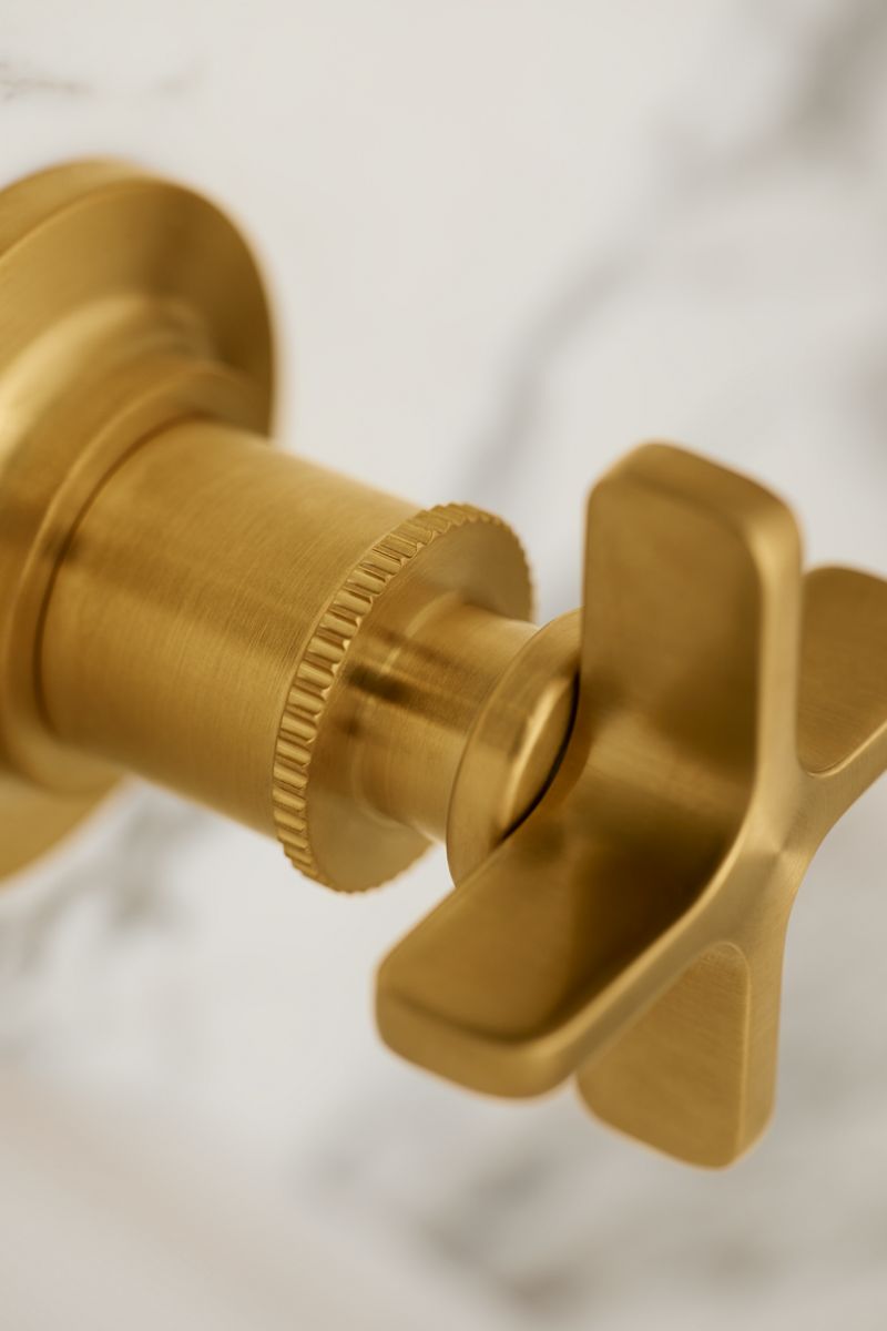KOHLER K-T35909-3-2MB Castia By Studio Mcgee Wall-Mount Bathroom Sink Faucet Trim, 1.2 Gpm - Vibrant Brushed Moderne Brass