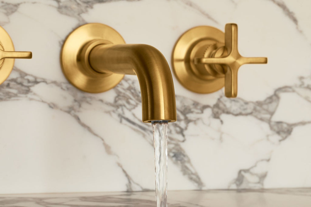 KOHLER K-T35909-3-2MB Castia By Studio Mcgee Wall-Mount Bathroom Sink Faucet Trim, 1.2 Gpm - Vibrant Brushed Moderne Brass