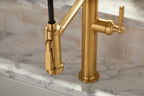 KOHLER K-28360-2MB Edalyn By Studio Mcgee Semi-Professional Kitchen Sink Faucet With Two-Function Sprayhead - Vibrant Brushed Moderne Brass