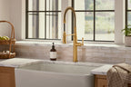 KOHLER K-28360-2MB Edalyn By Studio Mcgee Semi-Professional Kitchen Sink Faucet With Two-Function Sprayhead - Vibrant Brushed Moderne Brass