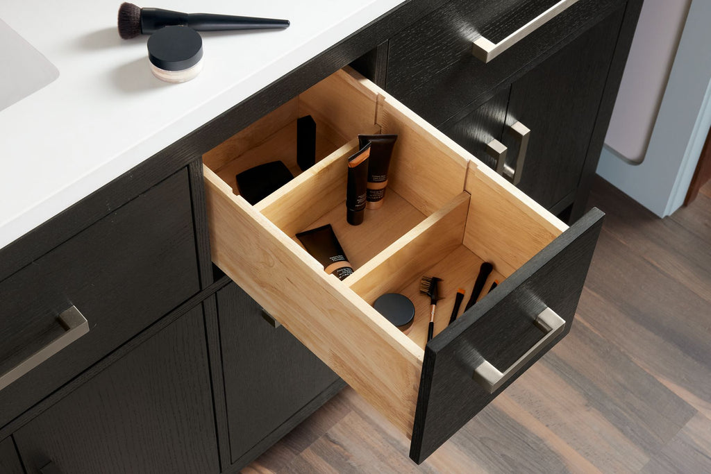 KOHLER K-40641-BD1-WEK Kresla 60" Bathroom Vanity Cabinet With Sinks And Quartz Top - Light Oak
