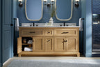 KOHLER K-29264-BD1-DWG Charlemont 72" Bathroom Vanity Cabinet With Sinks And Quartz Top - Ferrous Grey