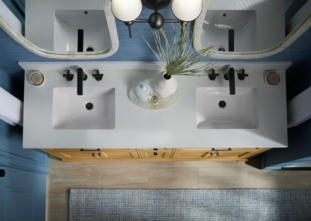 KOHLER K-29264-BD1-DWG Charlemont 72" Bathroom Vanity Cabinet With Sinks And Quartz Top - Ferrous Grey